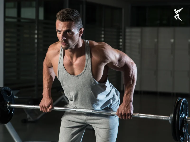 Upper Body Workout Routine for Strength & Definition(Wide-Grip Bent-Over Row)